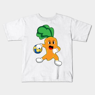 Carrot Handball player Handball Kids T-Shirt